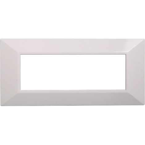ETTROIT AN90601 Placca Piramide 6P Colore Bianco Compatibile Con Bticino Axolute