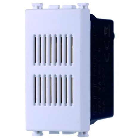 ETTROIT Campanello 220V 6A 1 modulo Colore bianco Compatibile con Vimar Arke - VA1601B