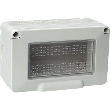ETTROIT Custodia Con Coperchio 4 Posti 4P cassetta IP55 Compatibile Con Vimar Plana - EV2604