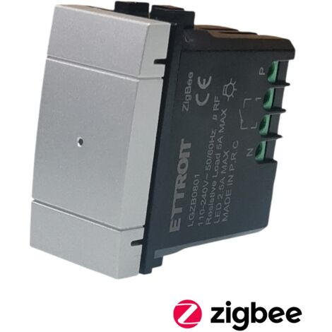 ETTROIT Deviatore Smart ZigBee Tuya 230V Grigio compatibile BTicino Living  - LGZB0801
