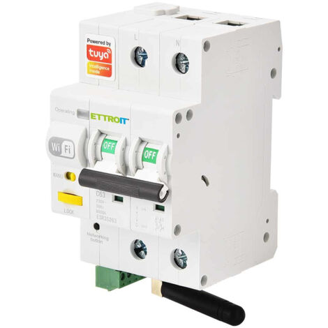 ETTROIT e-smart Magnetischer Thermoschalter 63A Energiezähler 2P Tuya SmartWiFi - ESR3S263