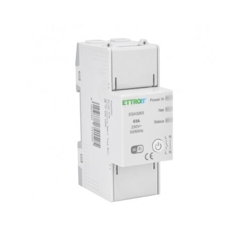 ETTROIT ESA3263 commutateur Wifi intelligent Tuya 63A sur Rail DIN 2M 1P 220V, contrôle via App