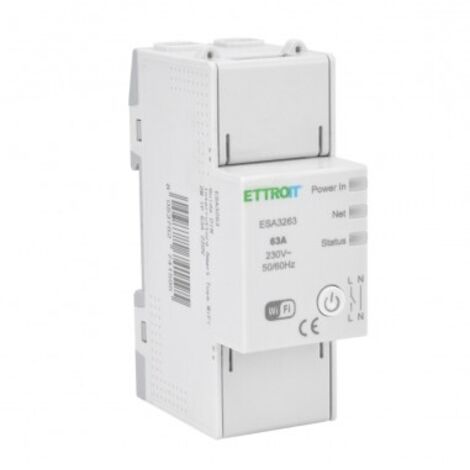 ETTROIT ESA3263 interruttore Smart Tuya Wifi 63A su Guida DIN 2M 1P 220V, Controllo tramite App
