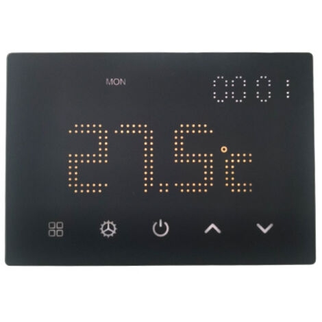ETTROIT ET4302 CRONOTERMOSTATO TOUCH SCREEN AC 230V PROGRAMMABILE DA INCASSO SU SCATOLA 503 NERO