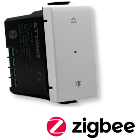 ETTROIT EVZB0801 – Deviatore Smart ZigBee Tuya compatibile con supporti originali Vimar Plana