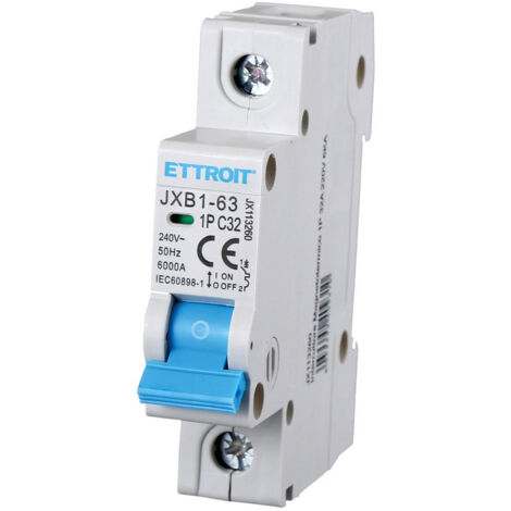 ETTROIT Interrupteur thermique magnétique 1P 32A courbe C 220V 6KA - JX113260