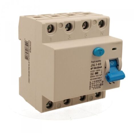 ETTROIT Interruttore Differenziale Puro 4P 16A 30mA 380V 6KA Curva F - JX3416610