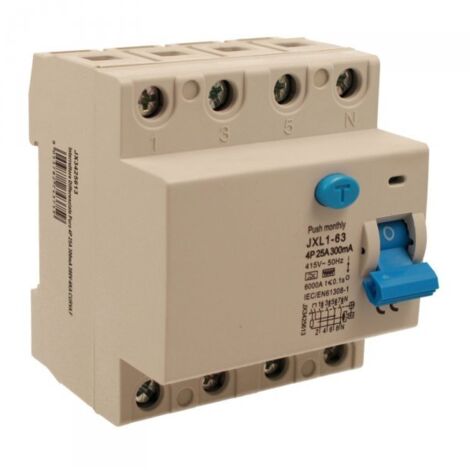 ETTROIT Interruttore Differenziale Puro 4P 25A 300mA 380V 6KA Curva F - JX3425613