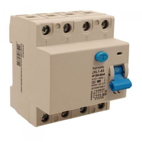 ETTROIT Interruttore Differenziale Puro 4P 25A 30mA 380V 6KA Curva F - JX3425610