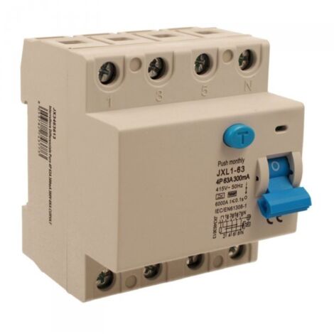 ETTROIT Interruttore Differenziale Puro 4P 63A 300mA 380V 6KA Curva F - JX3463613