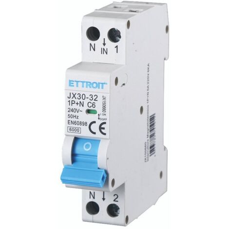 ETTROIT Interruttore Magnetotermico 1P+N 6A 220V 6KA JX150660