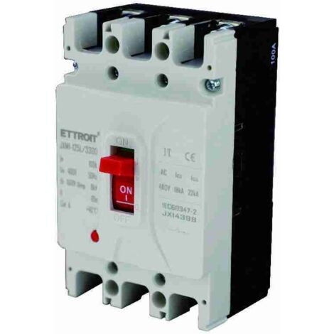 ETTROIT Interruttore Scatolato Magnetotermico MCCB 3P 100A 400V-22KA JX14399