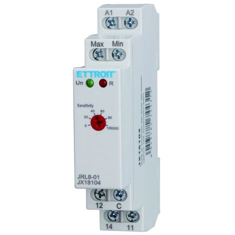 ETTROIT JX18104 RELE' DI CONTROLLO LIQUIDI 1 SPDT SU GUIDA DIN AC/DC 24V-240V 10A
