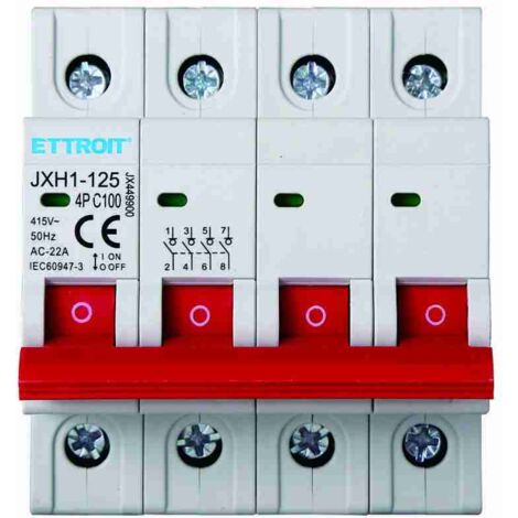 Ettroit JX449900 interrupteur-sectionneur DIN 4P 100A 415V