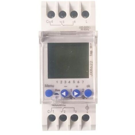 ETTROIT JX62216 INTERRUTTORE ASTRONOMICO SU GUIDA DIN ORARIO SETTIMANALE PROGRAMMABILE 2 CANALE AC 220V 16A
