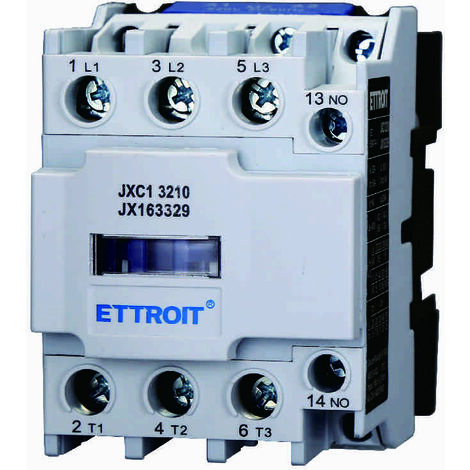ETTROIT JXC1 AC-Schütz 220 V, 50/60 Hz, Spule 3P, 3 Pole, normalerweise offen, Ie 32 A, Ue 380 V – JX163329