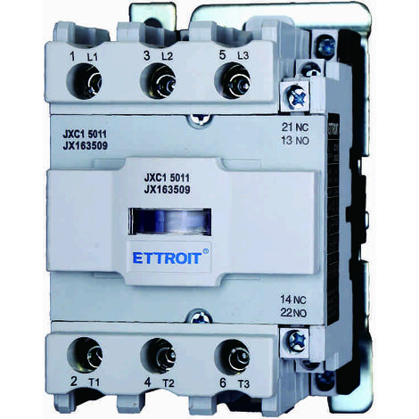 ETTROIT JXC1 AC-Schütz 220 V, 50/60 Hz, Spule 3P, 3 Pole, normalerweise offen, Ie 50 A, Ue 380 V – JX163509