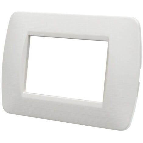 Ettroit LN85301 Placca in plastica 3P Space colore Bianco Satinato Compatibile Bticino Living Light