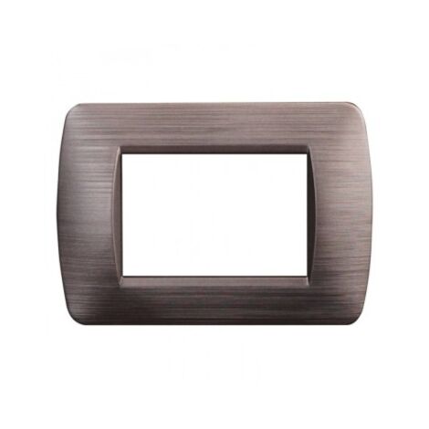 ETTROIT LN85310 placca 3 posti in plastica colore bronzo satinato compatibile Bticino Living light