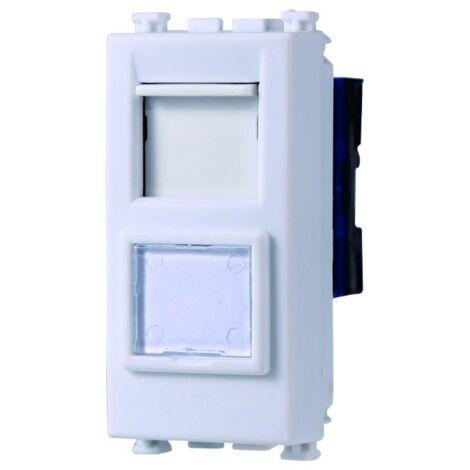 ETTROIT Modulo presa dati RJ45 CAT6 connettore di rete compatibile Vimar Arke colore bianco , VA2356B