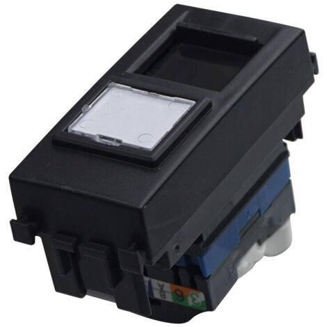 ETTROIT Modulo presa dati RJ45 CAT6 connettore di rete compatibile Vimar Arke colore nero, VA2356