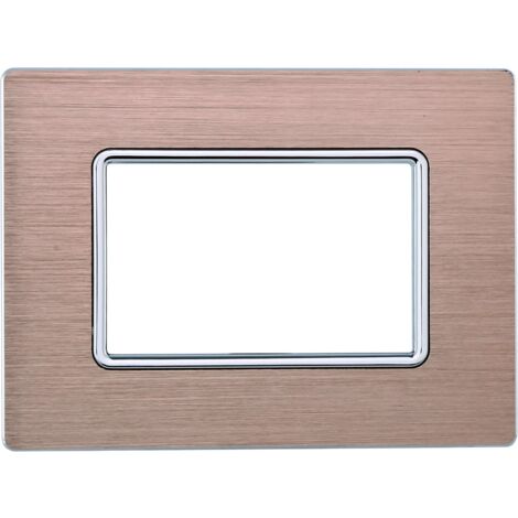 ETTROIT MT86402 Solar-Serie, 4P, Aluminiumplatte, schwarze Farbe, kompatibel mit Bticino Matix