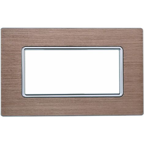 ETTROIT MT86602 6P Aluminiumplatte, schwarze Farbe, kompatibel mit Bticino Matix