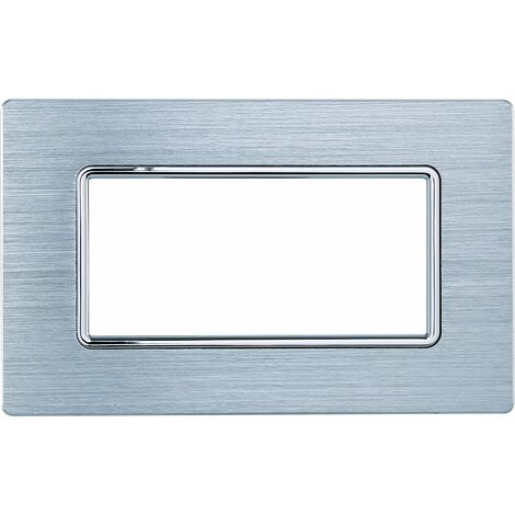 ETTROIT MT86606 6P Aluminiumplatte Silberfarbe 6 Plätze Kompatibel mit Bticino Matix
