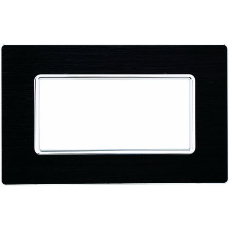 ETTROIT MT86610 Plaque aluminium 6P Couleur Bronze Compatible avec Bticino Matix