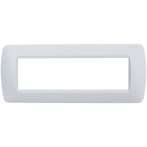 ETTROIT placca 7 posti Bianco Satinato Compatibile Con Bticino Living Light 7p LN85701