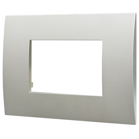 ETTROIT Placca Plastica 3P Serie Venus Colore Silver Compatibile Con Vimar Arke VA83306