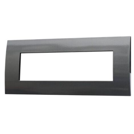 ETTROIT Placca Plastica 7P Colore Acciaio Scuro Compatibile Con Vimar Arke - VA83707