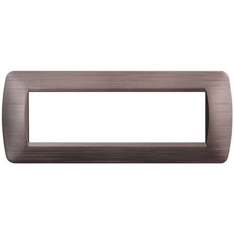 ETTROIT Placca Plastica 7P Colore Bronzo Satinato Compatibile Con Bticino Living Light - LN85710