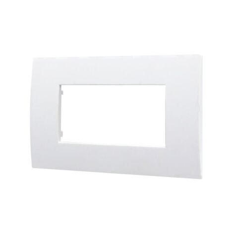 ETTROIT Placca Plastica Serie Venus 4P Colore Bianco Compatibile Con Vimar Arke VA83401