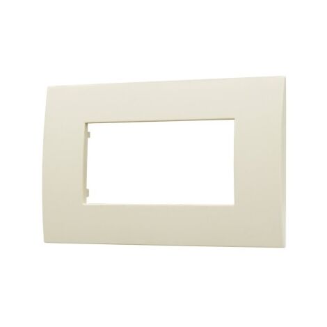 ETTROIT Placca Serie Venus 4P Plastica Colore Sabbia Compatibile Con Vimar Arke VA83409