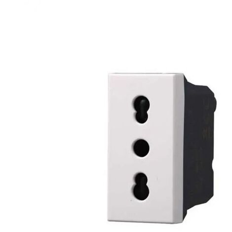 Ettroit Presa bipasso compatibile Bticino Axolute 2P+T 10/16A 250V bianco - AB2001
