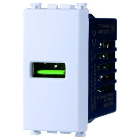 ETTROIT Presa USB 5V 2.1A 1 posto USB-A colore BIANCO Compatibile Vimar Arke VA2401B