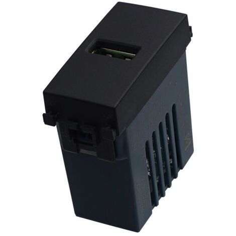 ETTROIT Presa USB 5V 2.1A 1 posto USB-A colore nero Compatibile Vimar Arke VA2401