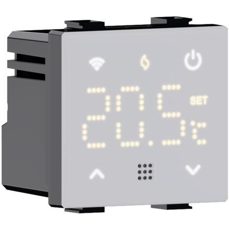 ETTROIT Programmierbarer Thermostat für Unterputzinstallation 230V Touch-Display kompatibel mit LIVING-Unterstützung (2 Module) - LN4102