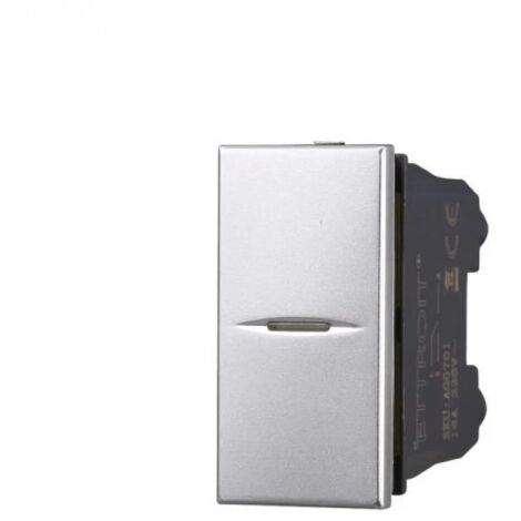 Ettroit Pulsante Assiale 1P 16A Unipolare Grigio Compatibile Con Bticino Axolute - AG0601