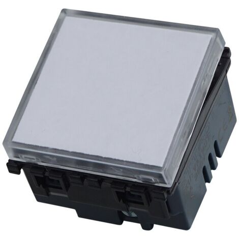 ETTROIT Pulsante con targa Portanome 2P Campanello Colore Nero Compatibile Con Vimar Arke - VA1901
