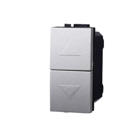 ETTROIT Pulsante doppio 1P+1P NO con interblocco compatibile Bticino Livinglight tech - LG1204
