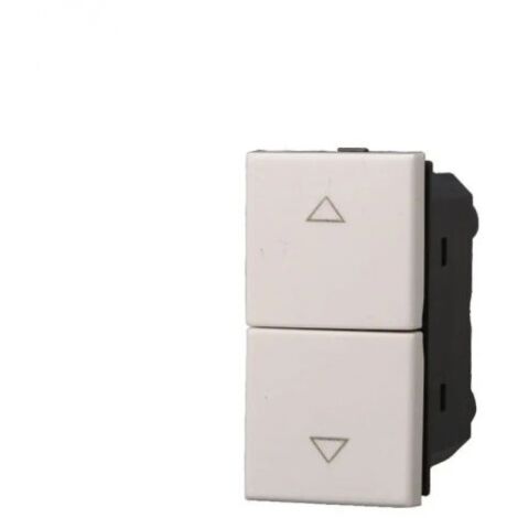 ETTROIT Pulsante Doppio Interbloccato saliscendi tapparella 10A Bianco Compatibile Bticino Axolute - AB1204
