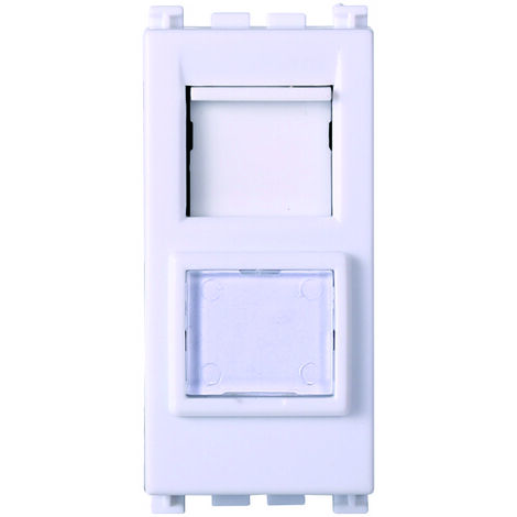 ETTROIT RJ45 CAT6 Datenbuchsenmodul Netzwerkanschluss kompatibel mit Vimar Arke Farbe weiß, VA2356B