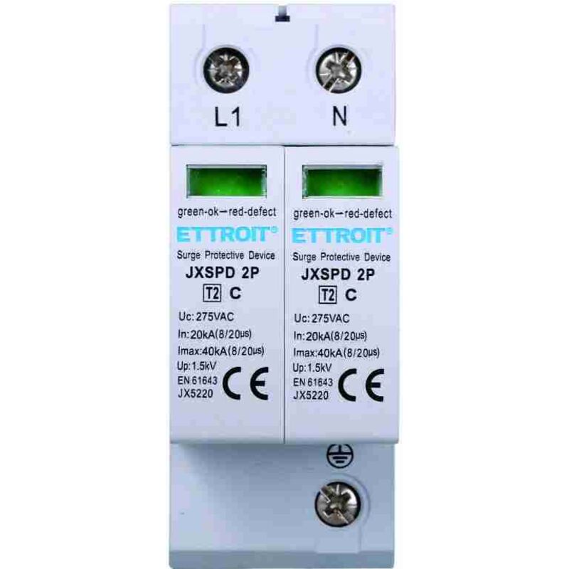 Jx5220 Scaricatore Di Sovratensione 2p 20ka 40ka T2 2p 275v 20ka Et...