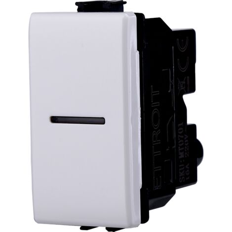 Ettroit Serie Solar Interruttore Assiale Unipolare 1 p 16A Compatibile Bticino Matix MT0501