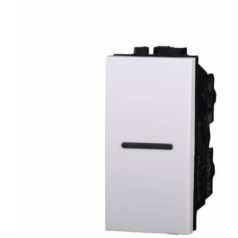 Ettroit serie Space Modulo deviatore assiale bianco compatibile BTicino Living - LB0701