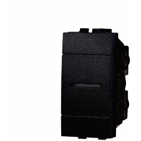 Ettroit serie Space Modulo deviatore ASSIALE nero compatibile BTicino Living International - LN0701
