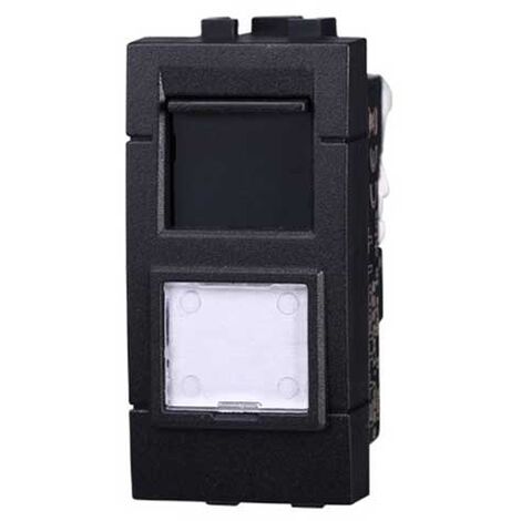 Ettroit Serie Space Presa Lan Ethernet Cat5 rj45 Nera Compatibile Bticino Living LN2355