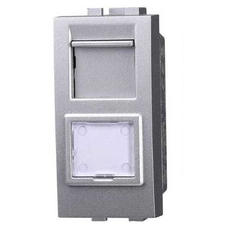 Ettroit Serie Space Presa Lan Ethernet Cat5 rj45 Silver Tech Compatibile Bticino Living LG2355